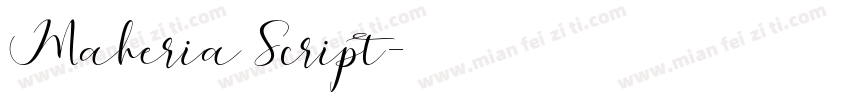 Maheria Script字体转换
